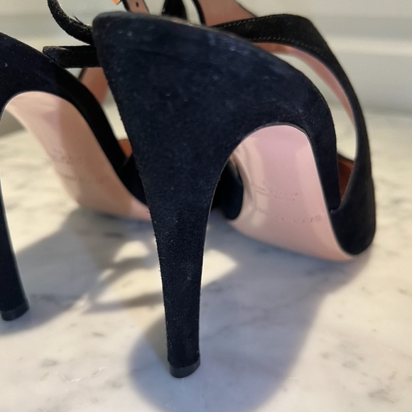 Giorgio Armani Pumps Suede Leather Ankle Strap Heel Size 39 - Picture 6 of 10